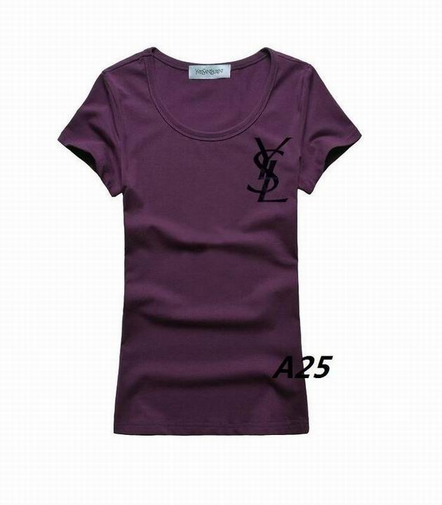 YSL short round collar T woman S-XL-069